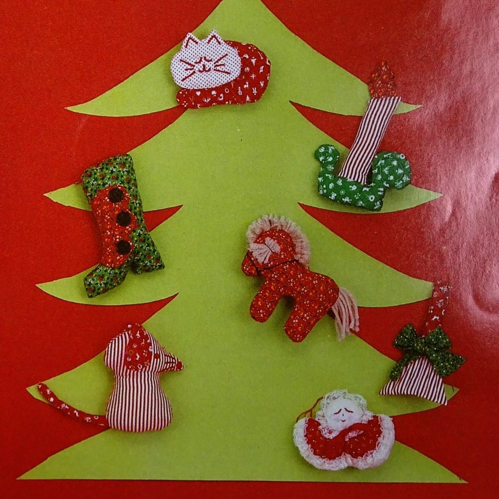 Vintage Christmas Ornaments Patterns Crafts Uncut